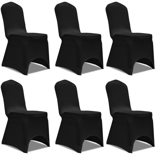 Navlake za stolice rastezljive crne 12 kom slika 2