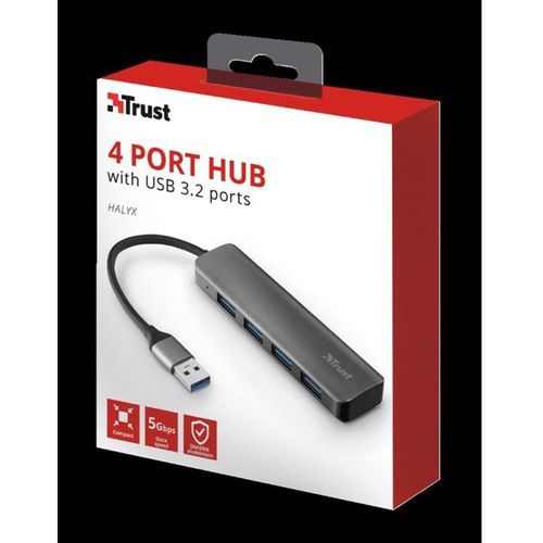 Trust USB HUB Halyx, 4-port, USB 3.2, crni (23327) slika 2