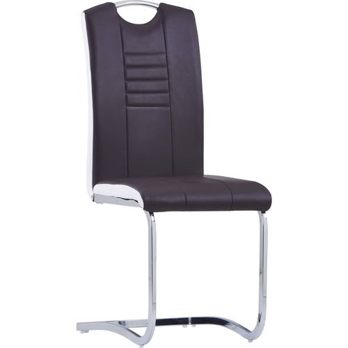 Konzolne blagovaonske stolice od umjetne kože 2 kom smeđe slika 15