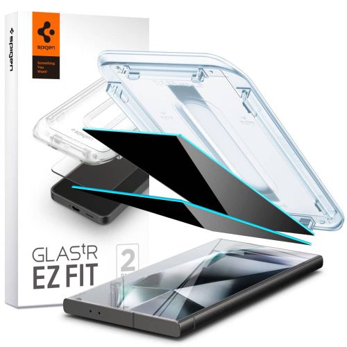 Spigen - Glas.tR EZ-FIT (2 kom) za Samsung Galaxy S24 Ultra - Privacy slika 1