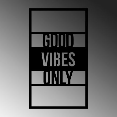 Wallity Metalna zidna dekoracija, Good Vibes Only slika 5