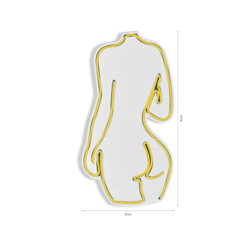 Wallity Ukrasna plastična LED rasvjeta, Sexy Woman - Yellow slika 8