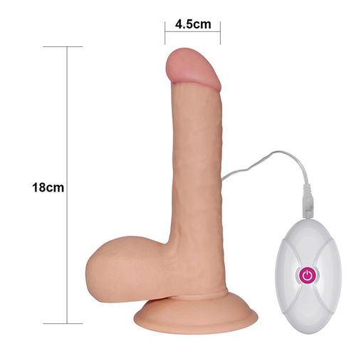 Lovetoy Ultra Soft Dude vibrator 7,5" 19cm x 4,5cm slika 9