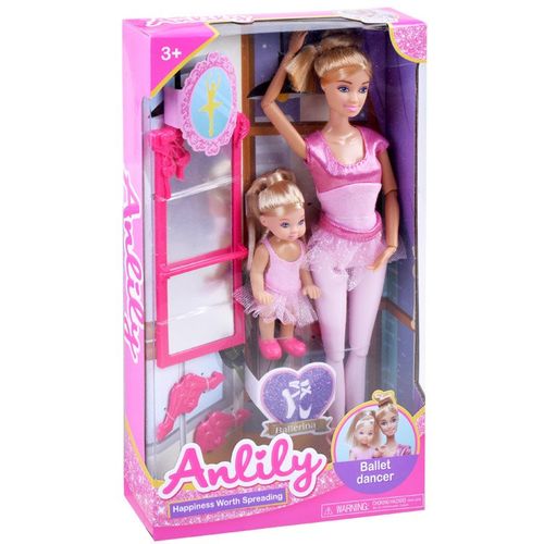 Anlily set: Lutka mama balerina + lutka djevojčica balerina slika 5