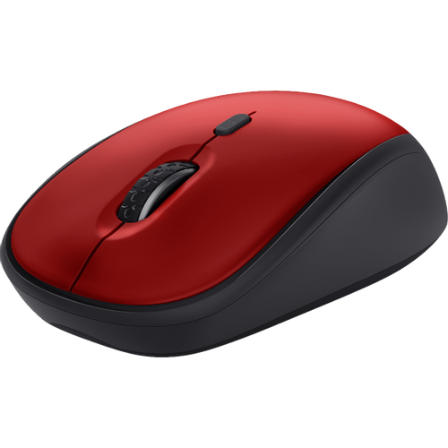 Trust Yvi+ Silent Wireless miš crveni, sa tihim tipkama, 800-1600 dpi, optički, 4 tipke slika 3