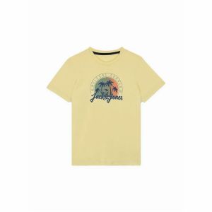 Dječja Majica Kratkih Rukava Jack & Jones Jjsummer Smu Vibe Tee - Rumena, 14 Godina