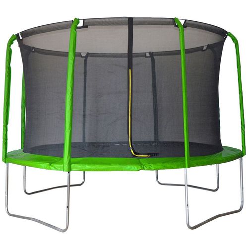 Legoni Trampolin Aero sa zaštitnom mrežom, zeleni, 425 cm slika 1