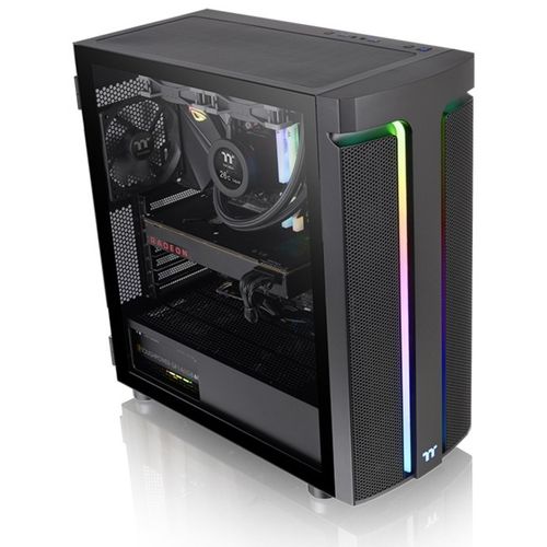 Thermaltake H590 TG ARGB Mid tower, 2x RGB strips, tempered glass, SPCC slika 4