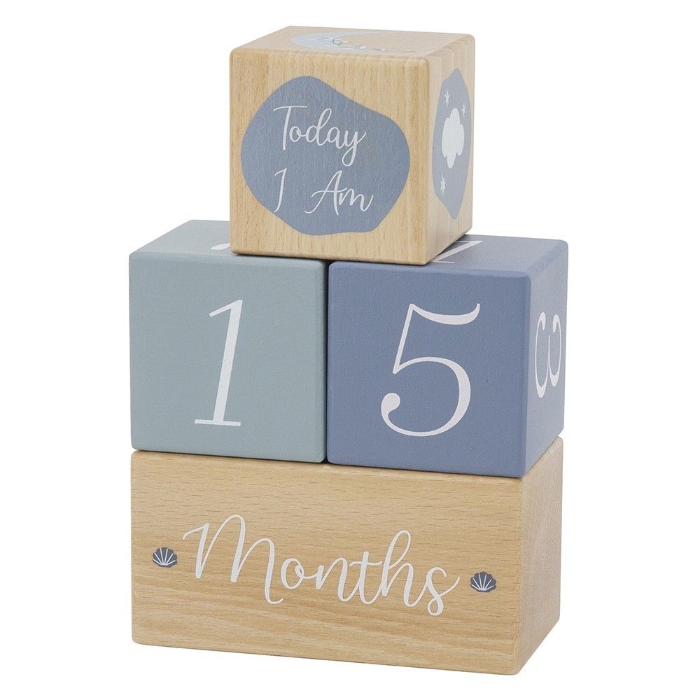 Label Label Drvene kocke Milestone, Blue slika 2
