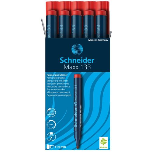 Flomaster Schneider, permanent marker, Maxx 133, 1-4 mm, crveni slika 3