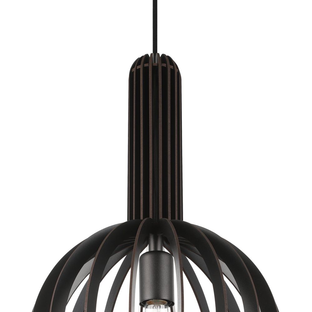 Eglo visilica 'Velasco' - crna drvena lampa sa E27 utičnicom, promjer 310 mm slika 3