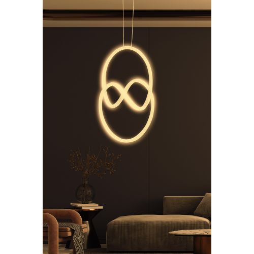 Yin Yang White - Yellow Light White Chandelier slika 1