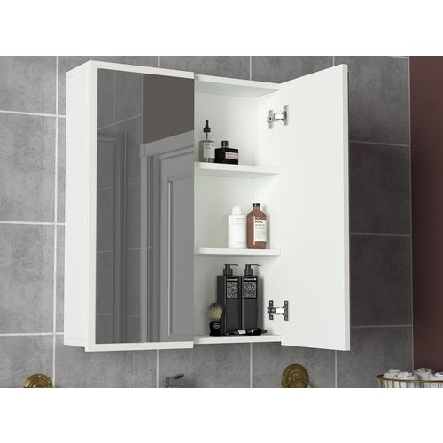 Kayla - White White Bathroom Cabinet slika 1
