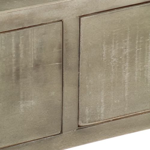 Konzolni stol od masivnog drva manga sivo-mjedeni 110x35x76 cm slika 16