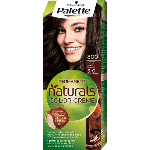 Palette Permanent Natural Colors boja za kosu 800 Dark Brown (Tamnosmeđa) 3-0 slika 1