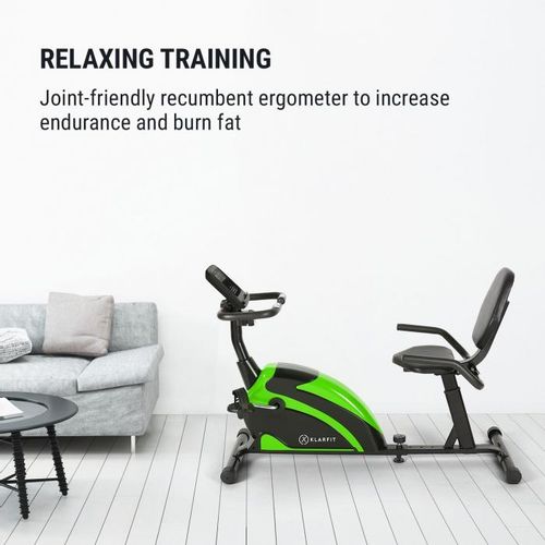 KLARFIT Relaxbike 6.0 SE ležeći ergometar/sobni bicikl, Crna slika 2