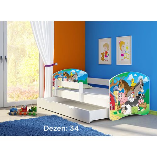 Deciji krevet ACMA II 180x80 F + dusek 6 cm WHITE34 slika 1