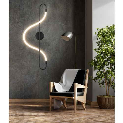 TOOLIGHT APP857-W Duga crna LED zidna svjetiljka slika 13