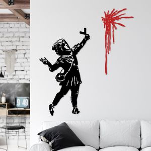 Wallity Metalna zidna dekoracija Banksy Metal 09