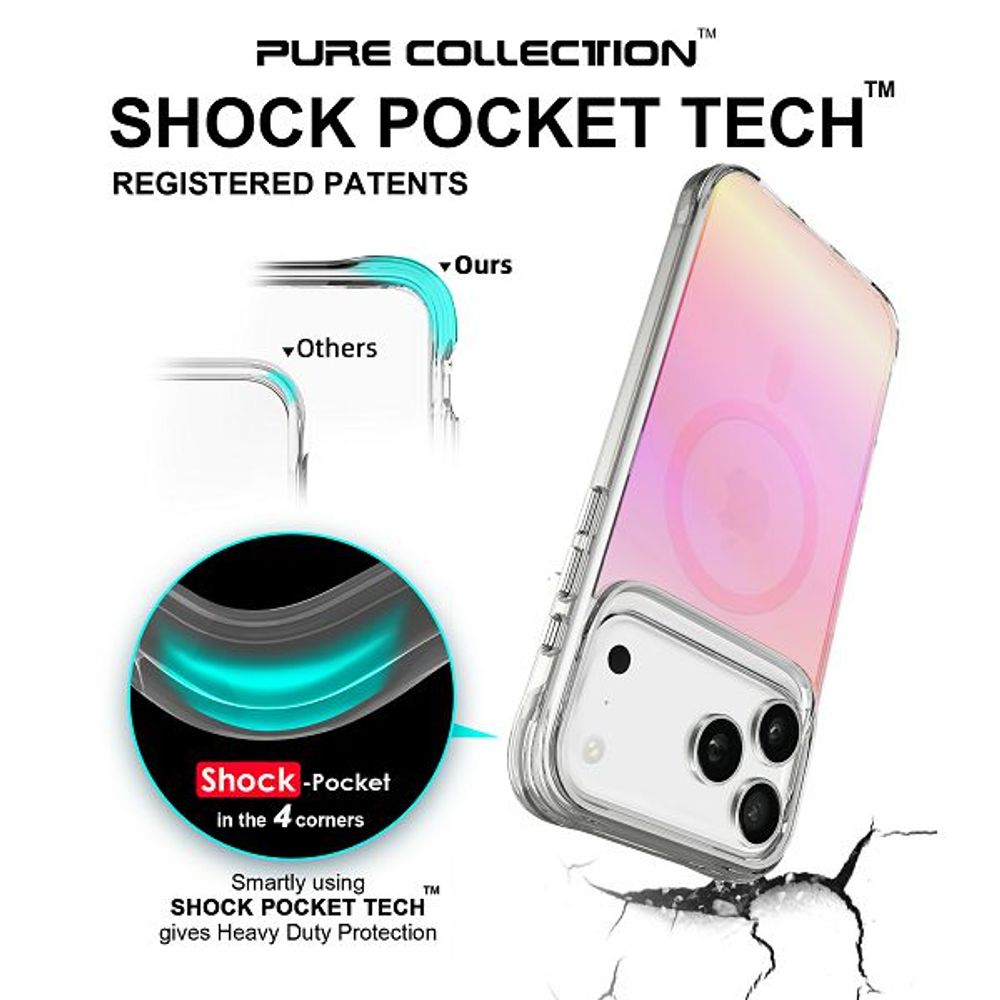 MM TPU IPHONE 17 PRO MAX DROP-PROOF PURE SPLENDOUR MAGSAFE pink slika 3