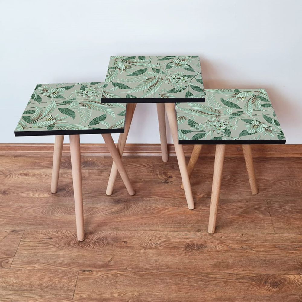 Nesting stolovi 3Shp193 - (3 komada) - boje: zelena, siva slika 1