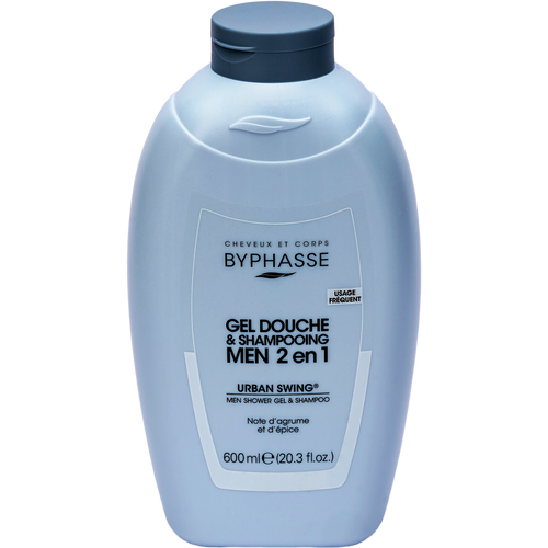 Byphasse Men 2u1 gel za tuširanje Urban Swing, 600 ml slika 1