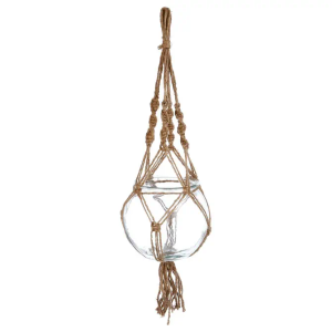 Atmosphera viseća tegla 18x16cm staklo/juta prozirna