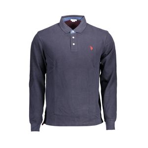 US POLO BLUE MEN'S LONG SLEEVED POLO SHIRT