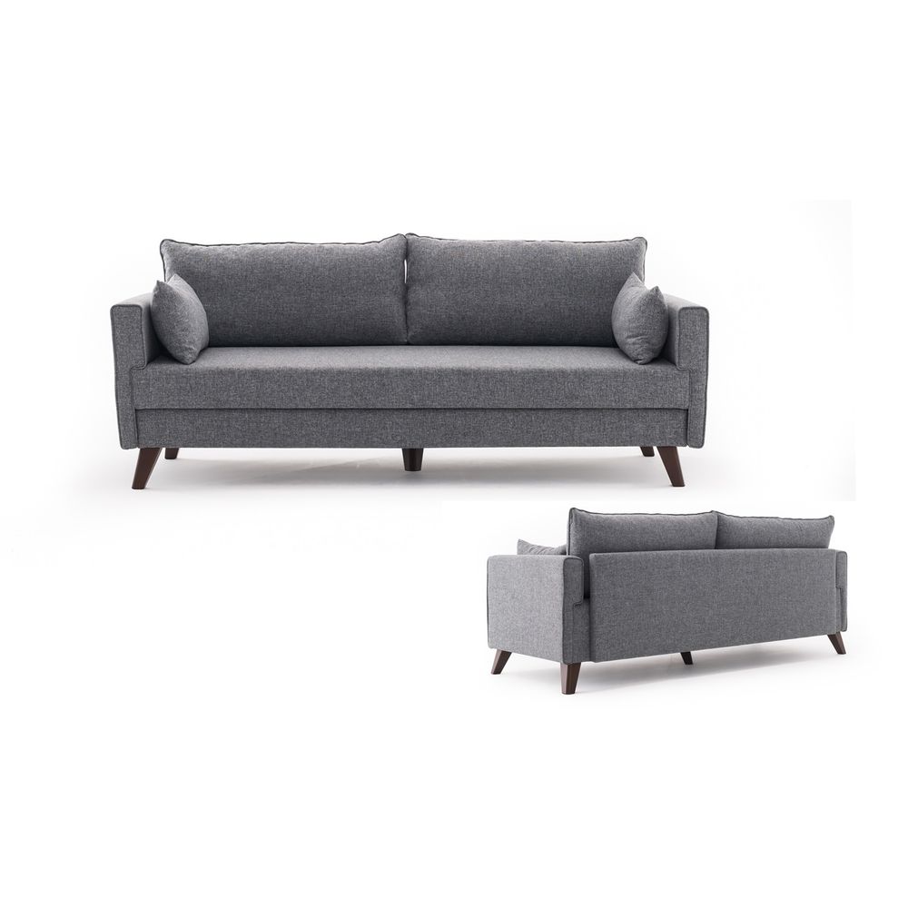 Bella Sofa Bed - Siva Trojka na Razvlačenje slika 6