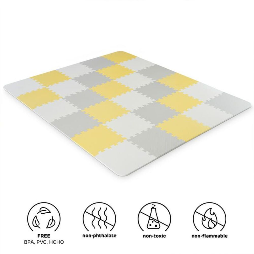 Kinderkraft Podloga za igru LUNO 150x180cm, Yellow slika 2