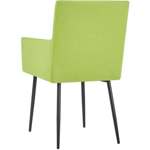 Blagovaonske stolice s naslonima za ruke 6 kom zelene tkanina slika 25