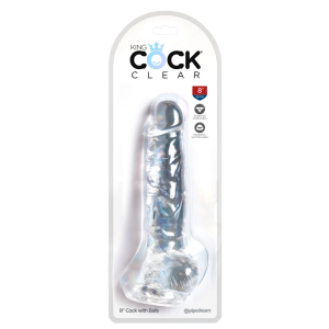 King Cock Clear KCC 8 Cock with Balls