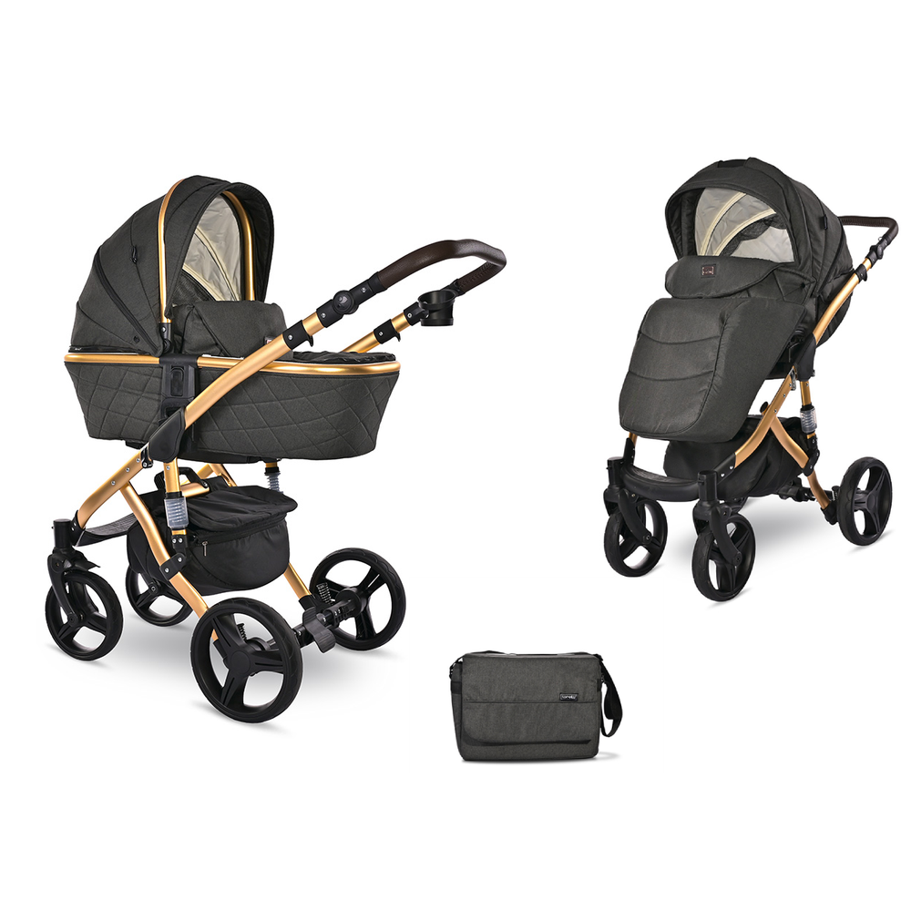 Lorelli Kolica za bebe Rimini Premium, Black Jasper slika 1