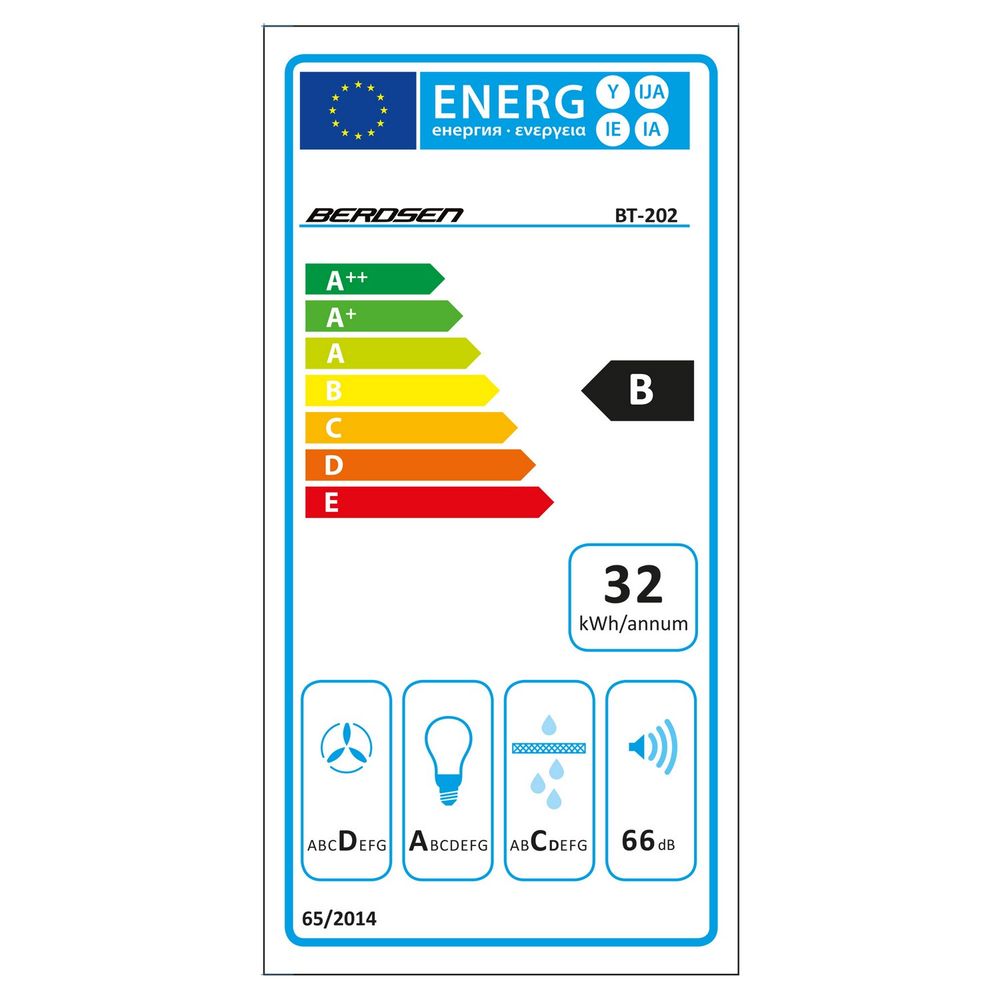 Berdsen BT-202 kuhinjska napa s dimnjakom od 60 cm slika 5