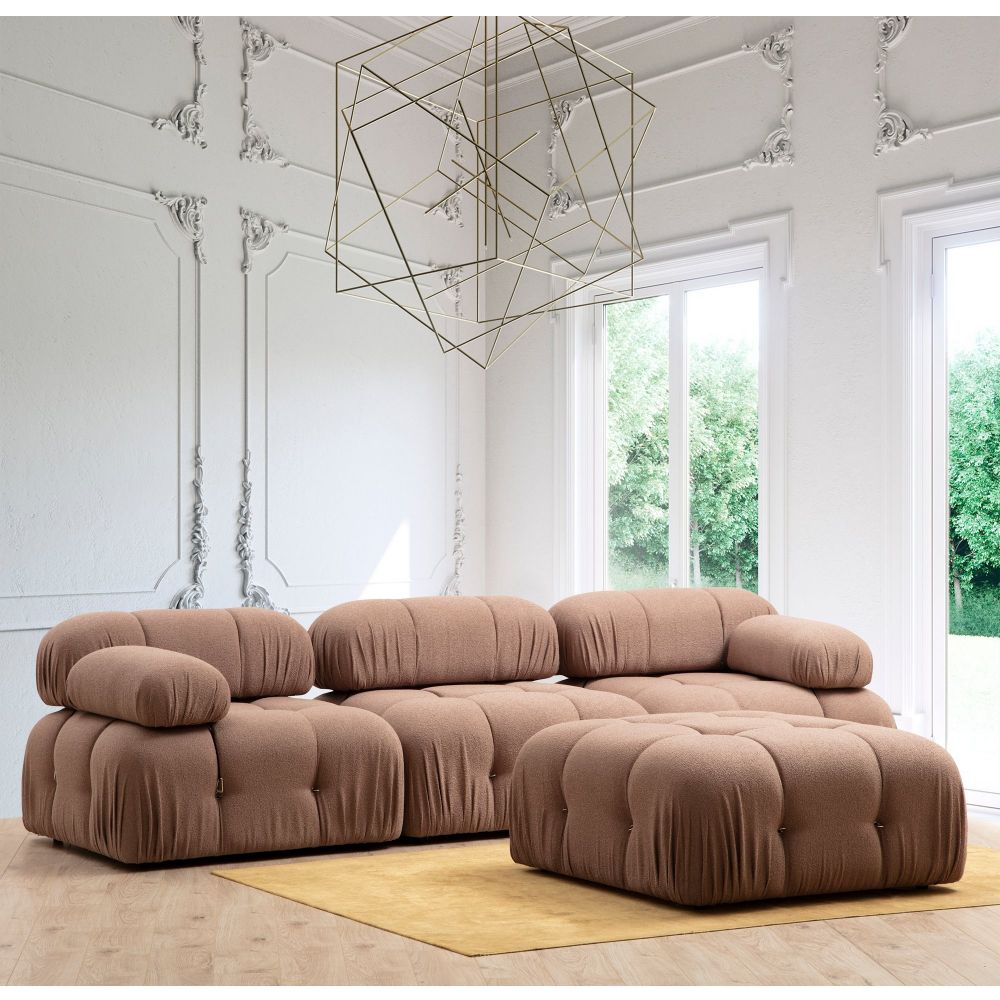 Bubble Pouffe - Smeđi Bouclette Tufet slika 2