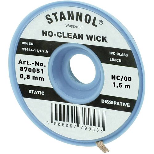 Stannol NC/OO pletenica za odlemljivanje dužina 1.5 m širina 0.8 mm slika 3