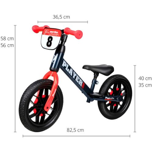 Qplay dječji bicikl bez pedala Player crveni slika 3