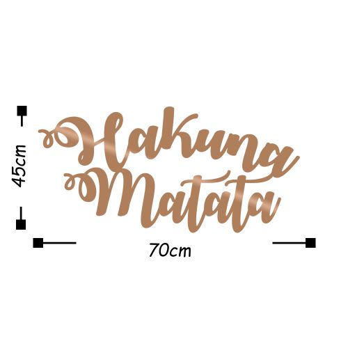 Wallity Metalna zidna dekoracija, Hakuna Matata - Copper slika 3