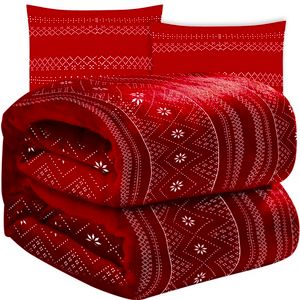 Ruhhy mekana deka 1.6x2m + 2x jastučnice, crvena