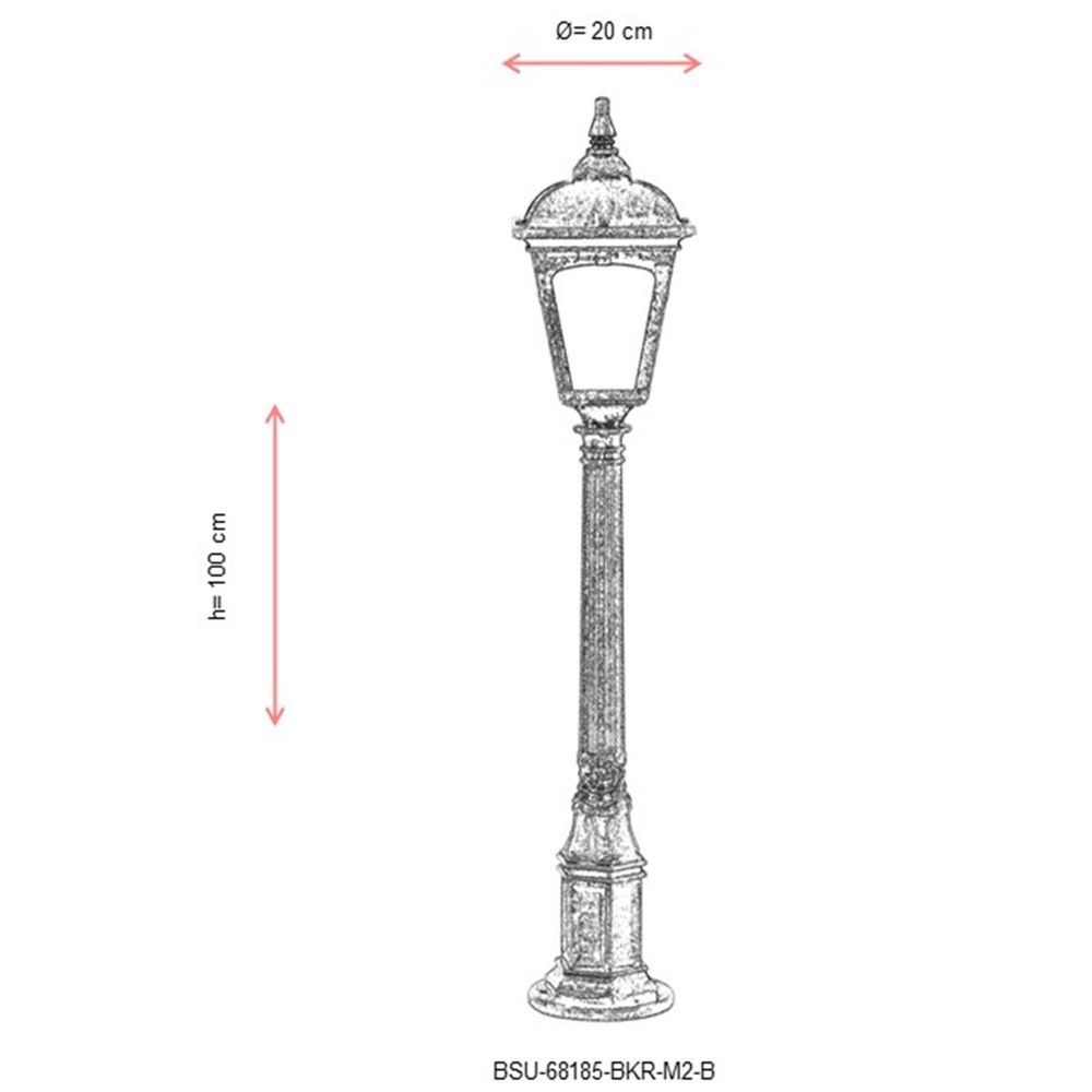 BSU-68185-BKR-M2-B Smeđa Spoljašnja Podna Lampa slika 3