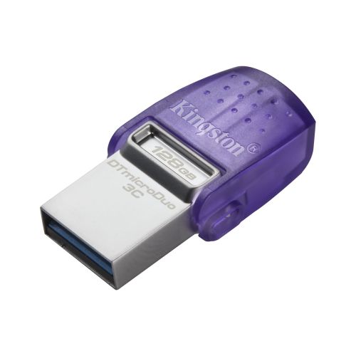 Kingston DTDUO3CG3/128GB 128GB USB Flash Drive, 2-in-1 USB 3.2 Gen.1 Type-C & Type-A, DataTraveler microDuo 3C, Read up to  200MB/s slika 1