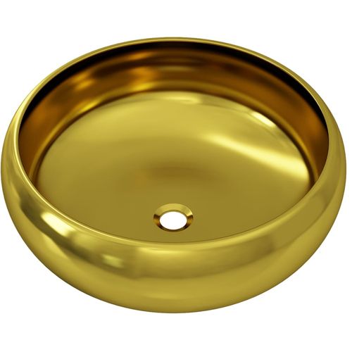 Umivaonik 40 x 15 cm keramički zlatni slika 2