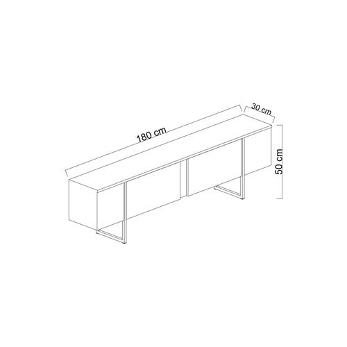 Luxe - Travertine, Gold TravertineGold TV Stand slika 7