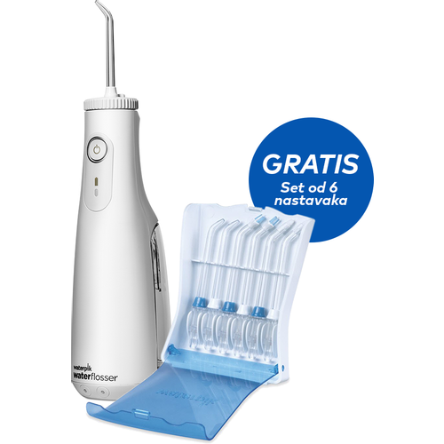 Waterpik bežični oralni tuš Cordless Select White WF-10W + GRATIS TS-100E set od 6 nastavaka slika 1