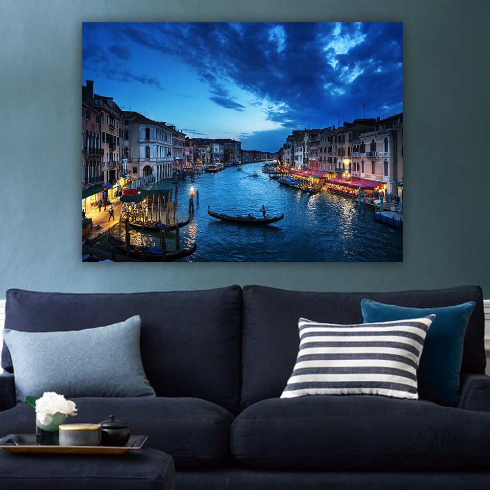 Šareni Dekorativni Platno - Venecija i Gondola slika 1