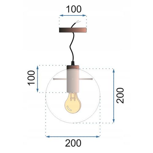 TOOLIGHT Staklena svjetiljka Lassi Black 20 cm APP306-1CP slika 16