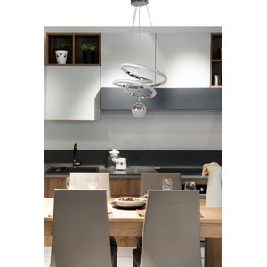 Opviq Mabel Tekli Krom Ledli SarkÄ±t 3 Renk Chrome Chandelier