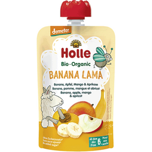 Holle Pire od banane, jabuke, manga i marelice  "Banana lama" - Organski 100g , pakiranje 12komada, xxl