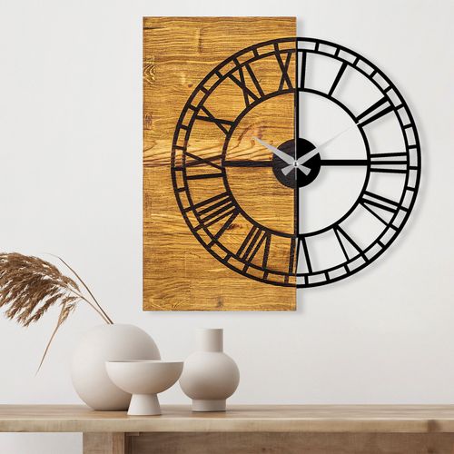 Wallity Ukrasni drveni zidni sat, Wooden Clock 10 slika 1