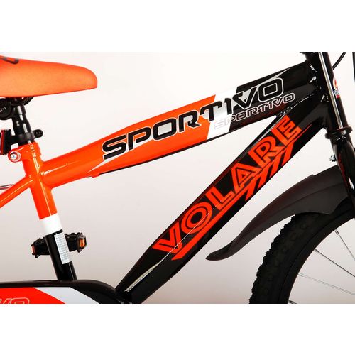 Dječji bicikl Volare Sportivo 18" neon narančasta/crna s dvije ručne kočnice slika 7